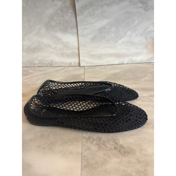 Mango MNG Women’s Mesh Black Ballet Flats Size 9.5 NWOB - Picture 1 of 6